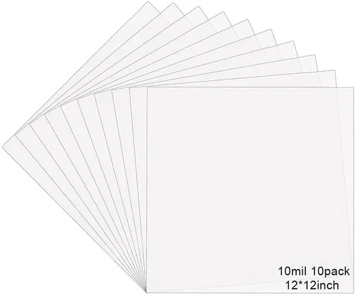 Miniatura 6 de EGOSKY 12 hojas de plantilla en blanco de 7 mil, 12 x 12 pulgadas, material de plantilla de plantilla Mylar para hacer tu propia plantilla