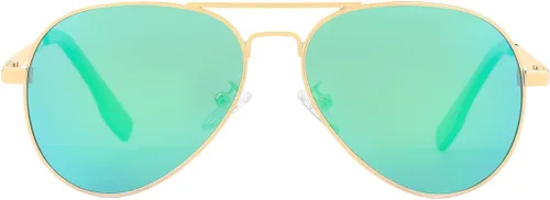 Miniatura 126 de Gleyemor Lentes de sol polarizados estilo aviador para niños y niñas, jóvenes, adolescentes, dos tamaños de 1.969 in y 2.047 in