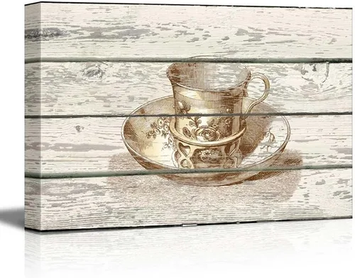 Miniatura 35 de wall26 - Obra de arte con estampado de madera de ciervo en bosque de abedules - Lienzo rústico para pared, arte para el hogar - 16 x 24 pulgadas