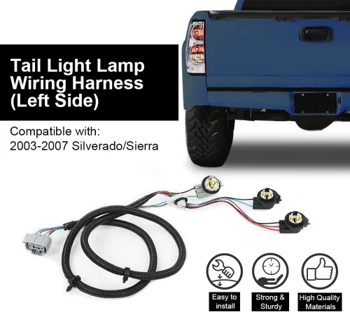 Miniatura 2 de PIT66 Arnés de cableado de luz trasera, controlador izquierdo compatible con Chevy Silverado 1500 1500HD 2500HD 3500 2003-2007 16531401