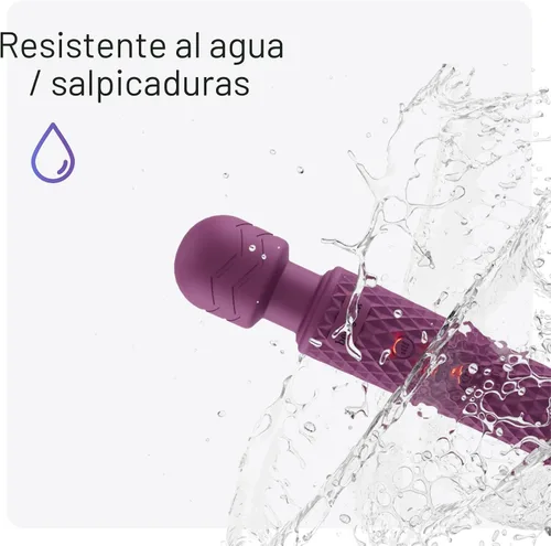 Miniatura 6 de Bed Geek - Masajeador personal de varita con nueva función de memoria, portátil, inalámbrico, impermeable, puerto USB para recarga, masaje de 20
