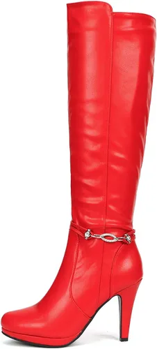 Miniatura 2 de DREAM PAIRS Botas de tacón alto hasta la rodilla para mujer