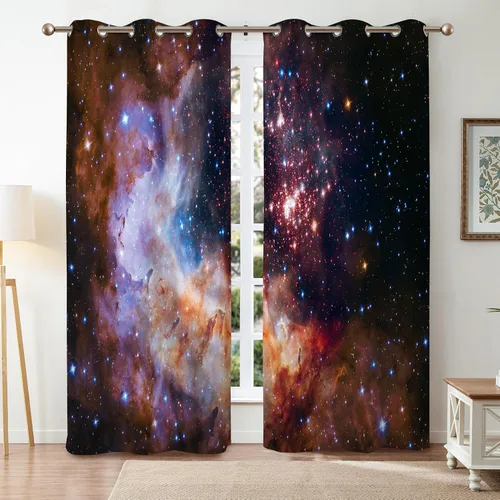 Renaiss Cortinas de galaxia, nebulosa colorida, cielo estrellado, vasto universo, nubes cósmicas, espacio exterior, planetas, sala de estar,