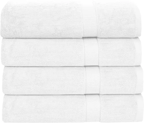 Miniatura 20 de GOLD TEXTILES Toalla 100% algodón, paquete de 12, 13 x 13 pulgadas, color blanco, ultra suave, altamente absorbente, de larga duración y de secado