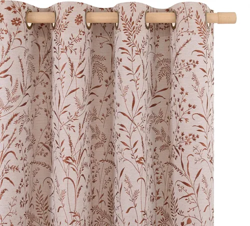 Miniatura 18 de BGment Cortinas de lino beige para dormitorio de 63 pulgadas de largo, cortinas de ventana con ojales y ojales para ventana de sala de estar, 2