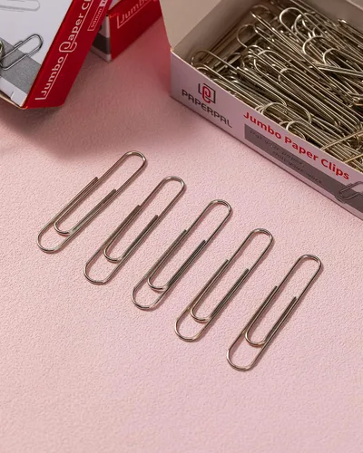 Miniatura 6 de PAPERPAL Clips de papel para oficina, escuela y uso personal, clip de papel jumbo suave (5 cm), 1000 clips de papel grandes