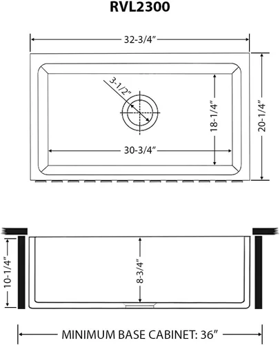 Miniatura 9 de Ruvati RVL2468BK - Fregadero de cocina y lavandería de 23 pulgadas, color negro brillante