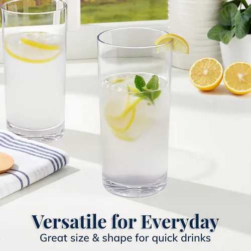Miniatura 3 de Vasos US Acrylic Clásicos de Plástico Transparente Reutilizables (Juego de 6) Tazas de Té Helado de 24 oz Vasos sin BPA, Fabricados en EE. UU.