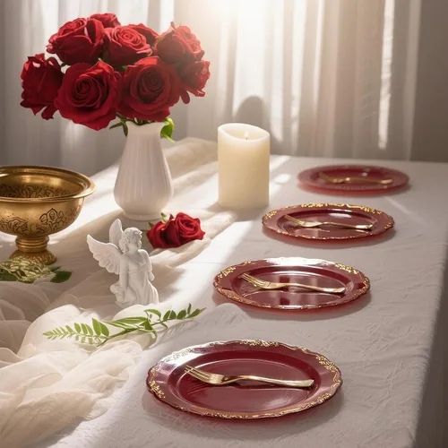 Miniatura 7 de LIYH 100 Platos de Postre de Plástico Burdeos Dorado con 100 Tenedores de Postre Dorados, Platos de Ensalada Rojos Desechables Incluye 100 Platos