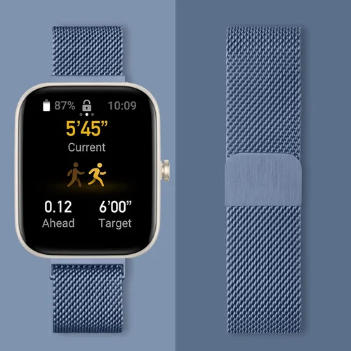 Miniatura 5 de Wanme Bandas de metal para Amazfit GTS 4 / GTS 4 Mini / GTS 3 / GTS 2 / GTS 2e / GTS 2 mini, correa de repuesto de acero inoxidable de liberación