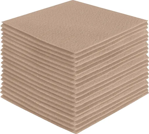 Miniatura 10 de FabricLA Hojas de fieltro acrílico para manualidades, cuadrados de fieltro precortados suaves de 4 x 4 pulgadas (3.9 in x 3.9 in), utiliza hojas