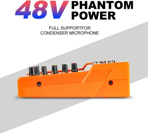 Miniatura 6 de G-MARK Mezclador Analógico de Audio 4 Canales Mezclador de Audio DJ Bluetooth Estudio Karaoke Para PC Rendimiento en Vivo KTV Efectos de Música