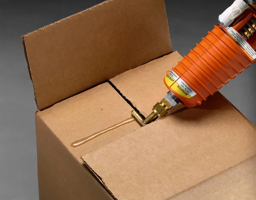 Miniatura 5 de 3M Adhesivo caliente del derretimiento del ámbar claro 3762LMB, caja de 22 libras con la pelotilla plástica del trazador de líneas