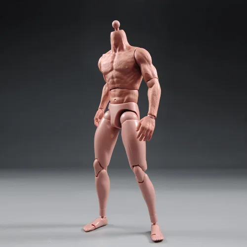 Miniatura 2 de Cuerpo masculino de escala 1/6, figura desnuda muscular flexible de 12 pulgadas, modelo de cabeza esculpida para colección de juguetes calientes