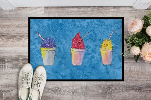 Miniatura 2 de Caroline's Treasures 8780MAT - Felpudo de bolas de nieve y conos de nieve de 18 x 27 pulgadas, para interiores y exteriores, para entrada