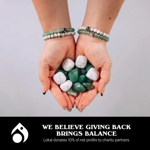 Miniatura 5 de Lokai Gemstone Beaded Bracelet for Women & Men, Stone & Metal Collection - Crystal & Gemstone Jewelry Fashion Bracelet Slides-On for Comfortable Fit