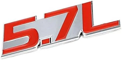 Miniatura 14 de Etiqueta adhesiva de aleación de aluminio rojo/cromo para la puerta del maletero del auto. Etiqueta adhesiva para el emblema del parachoques, rojo
