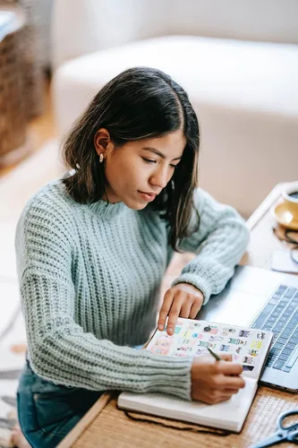Miniatura 6 de Lamare Calcomanías decorativas para agenda de álbumes de recortes para mujeres, lindas y estéticas calcomanías de calendario para diario, uso