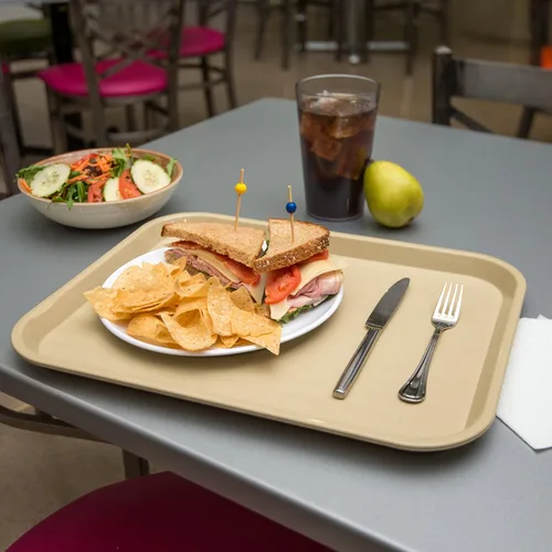 Miniatura 5 de Carlisle FoodService Products Bandeja de comida rápida para cafetería, 14" x 18" pulgadas, polipropileno duradero con superficie antideslizante