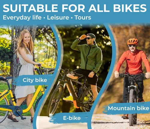 Miniatura 5 de Cerradura plegable de seguridad muy larga de 47 pulgadas – Cerradura plegable para bicicleta con 4 llaves y soporte de montaje en marco, sin