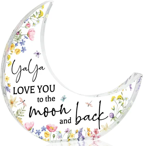Miniatura 31 de Regalos para Abuela, Regalos para Abuela de los Nietos, Decoraciones de Luna Acrílica 5.0 x 4.0 pulgadas, Día de las Madres, Navidad, Regalos
