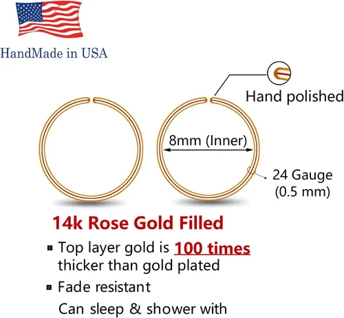 Miniatura 45 de Small Gold or Sterling Silver Huggie Hoop Earrings for Women Cartilage Nose Helix Tragus
