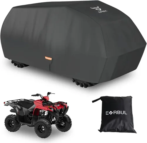 EVRBUL Cubierta impermeable 420D para ATV pequeño, almacenamiento al aire libre, protección UV, cubierta para ATV 61.42"x41.34"x29.53" compatible