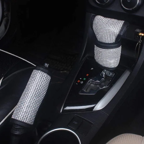 Miniatura 10 de 2 piezas de almohadillas para cinturón de seguridad con cristal brillante, fundas para cinturón de seguridad de coche con brillo, accesorios