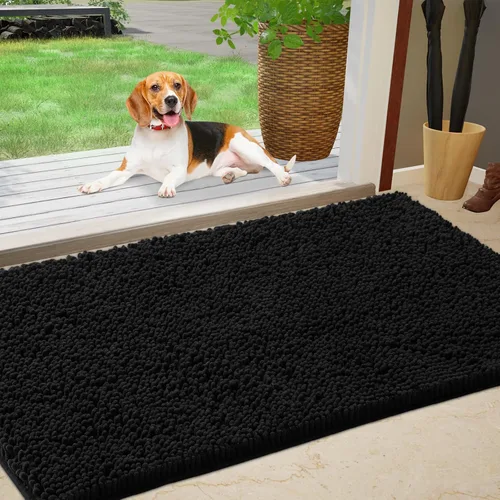 IM HOME Felpudo Absorbente de Chenilla para Exteriores 30" x 20", Tapetes Lavables para Puerta de Lodo para Perro Antideslizante Felpudo Interior