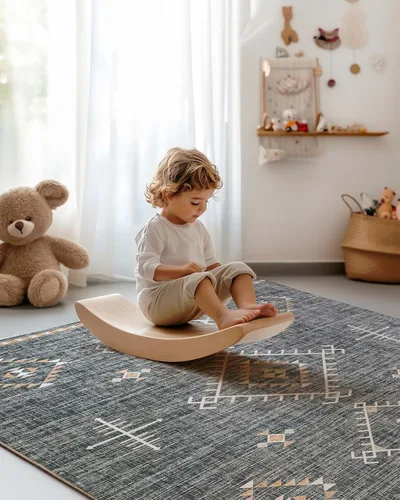 Miniatura 27 de ILANGO Alfombras de Área de Yute para Exteriores, Alfombras Tejidas Lavables para Patio 5'x7', Alfombras Naturales de Estilo Rústico para Áreas