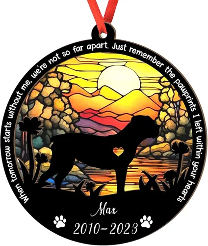 Miniatura 24 de Adorno personalizado para atrapasoles de sabueso afgano, adorno de Navidad de sabueso afgano – Regalo para perro amante, sabueso afgano
