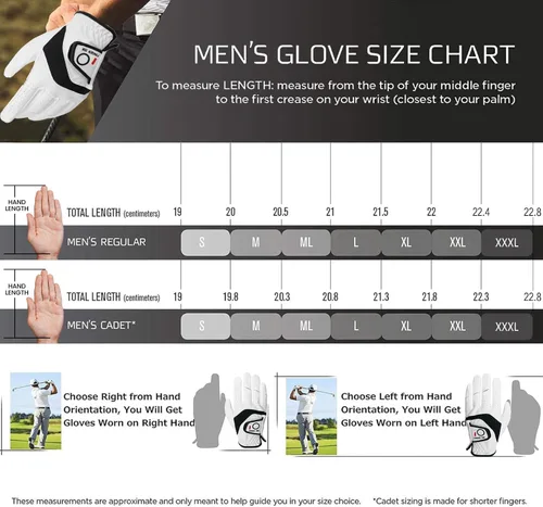 Miniatura 6 de FINGER TEN Guantes de golf para hombre, paquete de 5 unidades para mano izquierda y derecha, cómodos, suaves y con agarre para todo tipo de clima