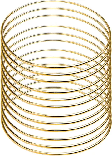 Miniatura 8 de 20 anillos de atrapasueños de 4 pulgadas, aros de metal para manualidades, corona, macramé, creaciones, anillos para manualidades, anillos florales