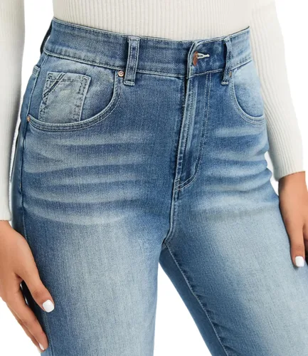 Miniatura 5 de MetHera Rolla - Jeans rectos y elásticos de tiro alto vintage para mujer