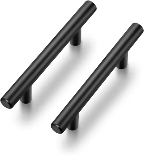 Miniatura 16 de Ravinte 1 paquete de tiradores de gabinete de 5" de acero inoxidable negro mate, tiradores de cajón de cocina, manijas de gabinete, longitud de 5