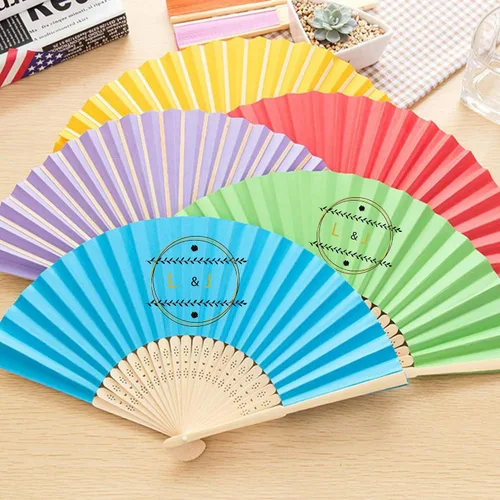 Miniatura 4 de Ventilador de papel plegable personalizado, suministros personalizados para recuerdos de fiesta, a granel para bodas, bailes, cumpleaños, fanáticos