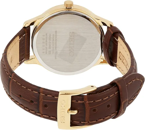 Miniatura 2 de Seiko neo clásico reloj analógico de cuarzo para mujer con pulsera de cuero SXDG96P1
