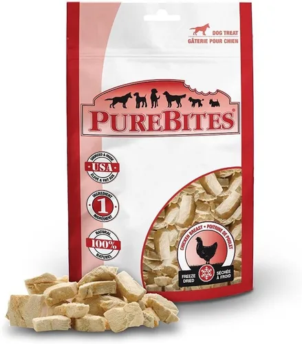 Miniatura 9 de PureBites Golosinas liofilizadas de pollo para perros, 1 ingrediente, fabricadas en Estados Unidos, 11.6 onzas