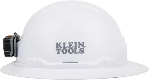 Miniatura 12 de Klein Tools 60406RL - Casco duro, linterna frontal recargable, sin ventilación, estilo de ala completa, acolchada, auto-absorbente, resistente al