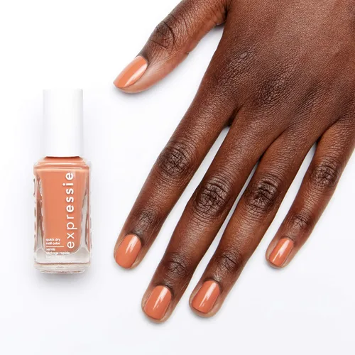 Miniatura 9 de Essie Expressie - Esmalte de uñas de secado rápido Peachy Beige, vegano, para escritorio, 0.33 fl oz