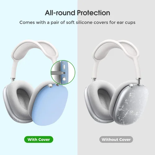 Miniatura 2 de ProCase Funda rígida para AirPods Max, funda de viaje para auriculares con funda de silicona para auriculares y bolsillo de malla, bolsa protectora