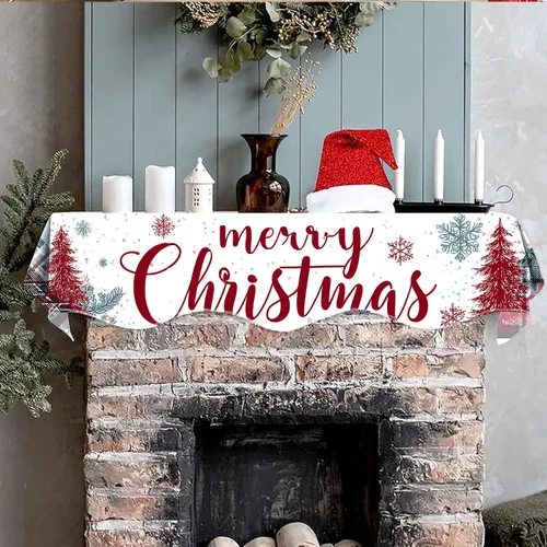 Miniatura 3 de Bufanda de mantel de Navidad de 70 x 17 pulgadas, decoración para chimenea, bufanda, estantes, bufanda, corredor, decoración de día festivo