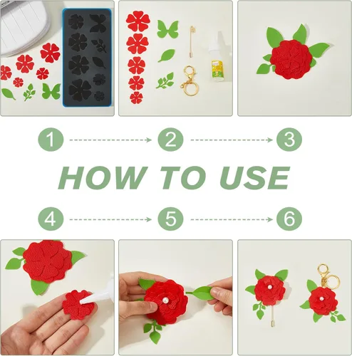 Miniatura 3 de SUPERDANT Troqueles de corte de flores, aretes de rosa, broche de madera, pinzas para el cabello, troqueladas de cuero, máquina de corte de madera