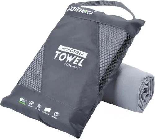Miniatura 27 de Toalla de microfibra Rainleaf perfecta para viajes y gimnasio y camping. Secado rápido - Super absorbente - Ultra compacta - Liviana. Adecuada