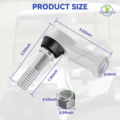 Miniatura 5 de Panglong EZGO - Juego de extremos de barra de acoplamiento EZGO TXT, 2 piezas, para carritos de golf EZGO TXT, 2001-UP 36V EZGO TXT, incluye lado