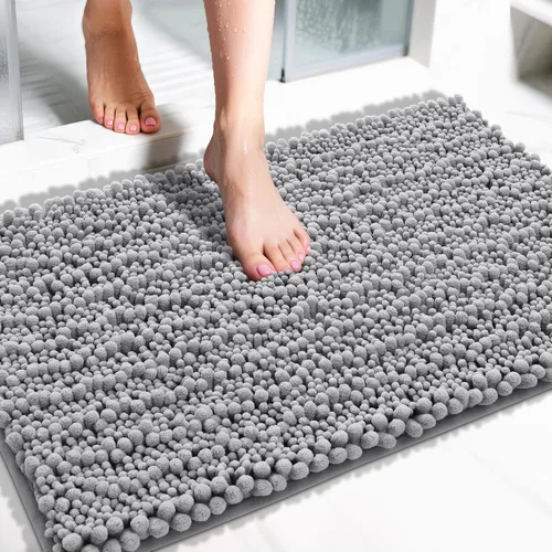 Miniatura 119 de Yimobra Alfombras de Baño Antideslizantes Lavables - Alfombra de Baño de Chenilla Ultra Suave Absorbente, Alfombra Peluda de Secado Rápido para Negro