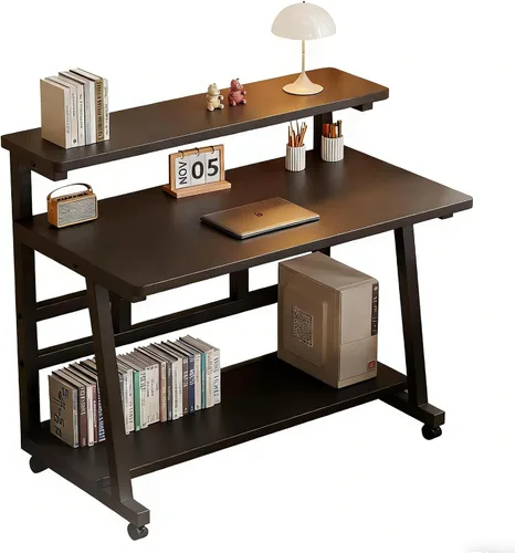 Miniatura 13 de Escritorio rodante para computadora, escritorios pequeños de 31.5 pulgadas para espacios pequeños, escritorio portátil para computadora pequeña