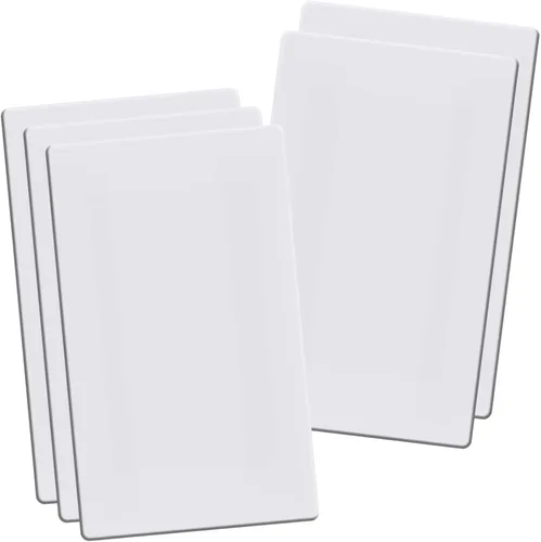 Miniatura 19 de Placas de Pared Decorativas sin Tornillos de 2 Interruptores, Cubiertas de Tomacorrientes Decorativas, Tamaño Estándar 4.68" x 4.74" Placa