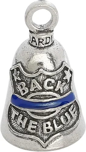 Miniatura 11 de Guardian Bell Campana patriótica de buena suerte con llavero y bolsa de regalo de terciopelo negro Campana de motocicleta Peltre sin plomo