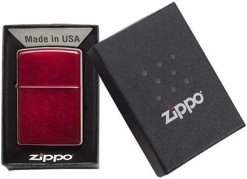 Miniatura 3 de Zippo Encendedor – Mensaje personalizado grabado en la parte trasera Color único a prueba de viento encendedor (Candy Apple Red #21063)